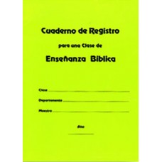 Cuaderno de registro para una clase de enseñanza bíblica